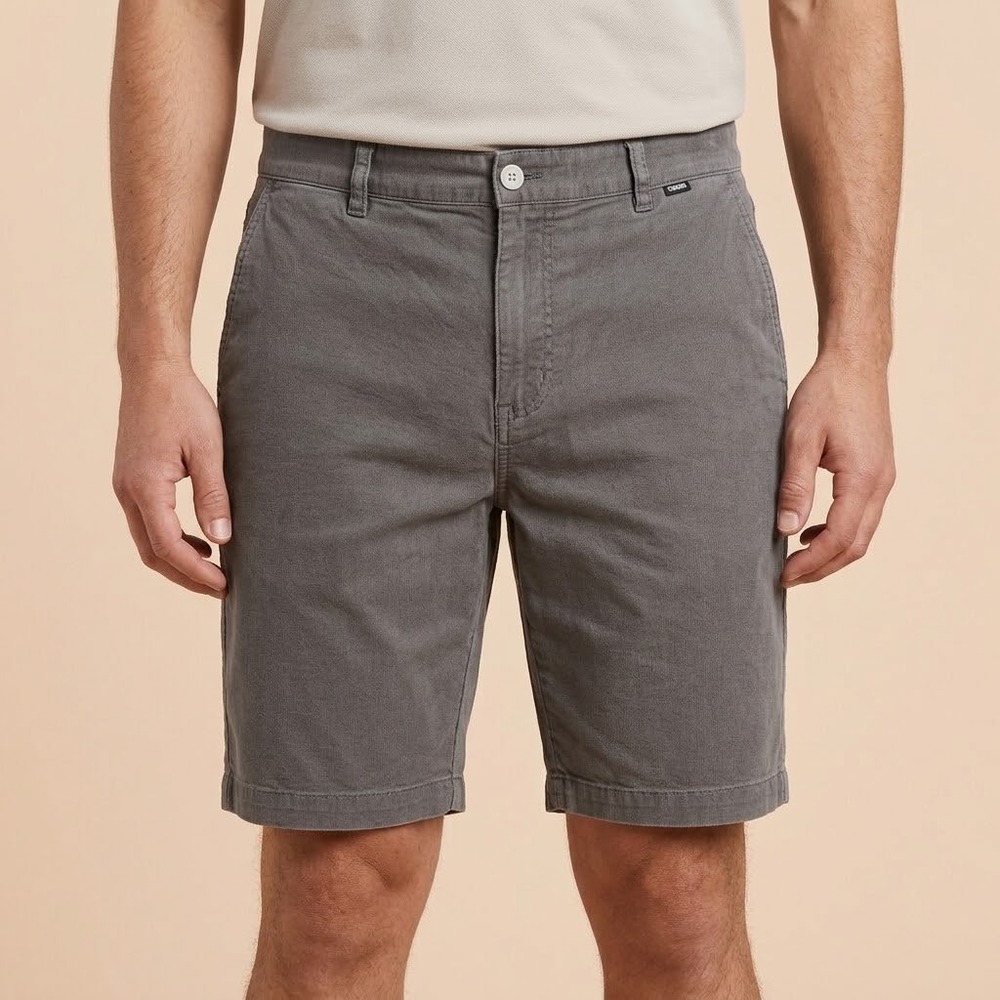Linksoul‎ Golf Shorts Men's 38 Gray Casual Stretch Logo